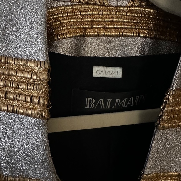 BALMAIN BLAZER IN GOLD AND SILVER - Picture 2 of 5